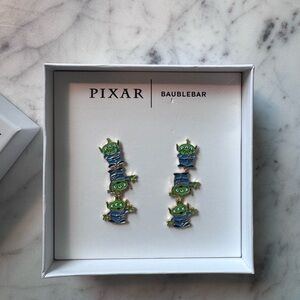 BaubleBar x Pixar Alien Earrings - Green and Blue, like new